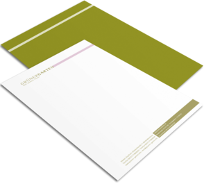 Briefpapier Design, Gestaltung & Druck Feinkostgeschäft