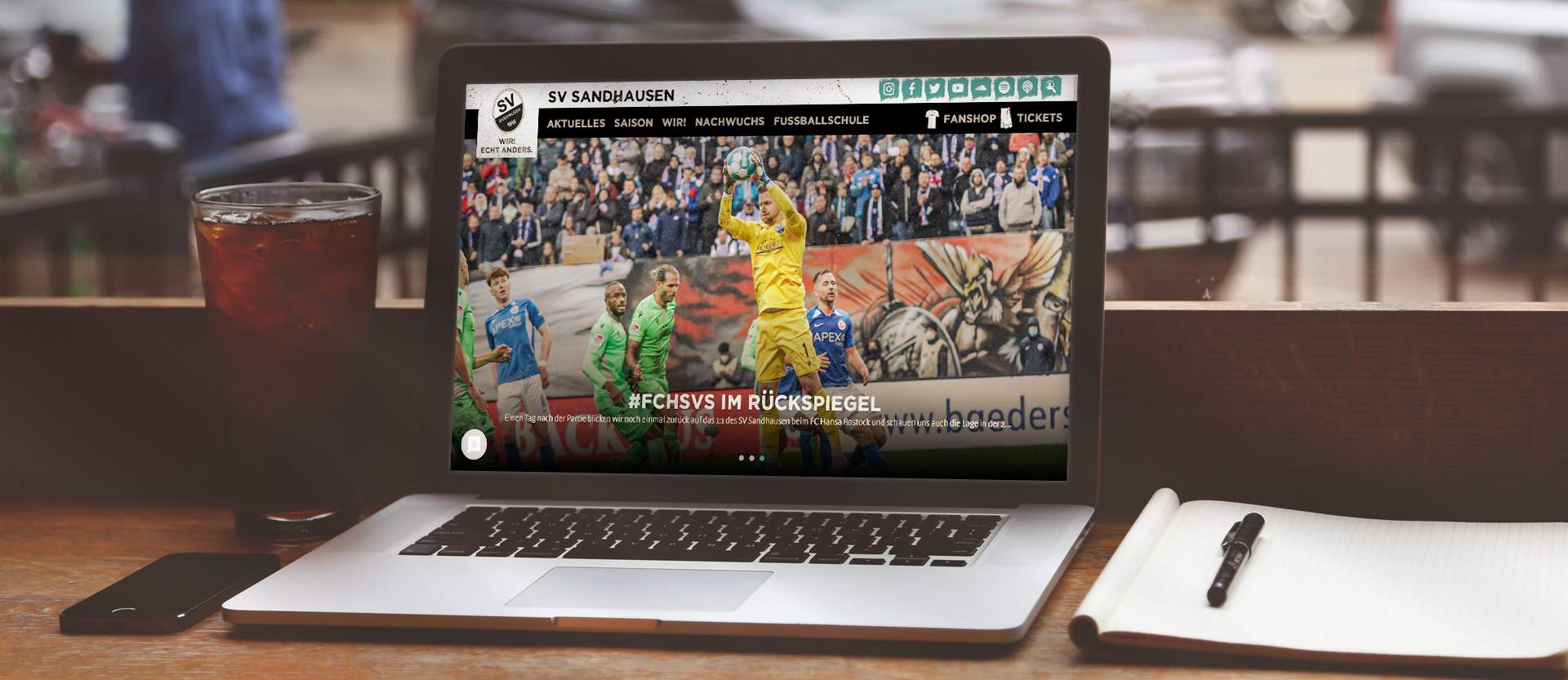 Responsive Webdesign SV Sandhausen Fußballverein zweite Bundesliga 
